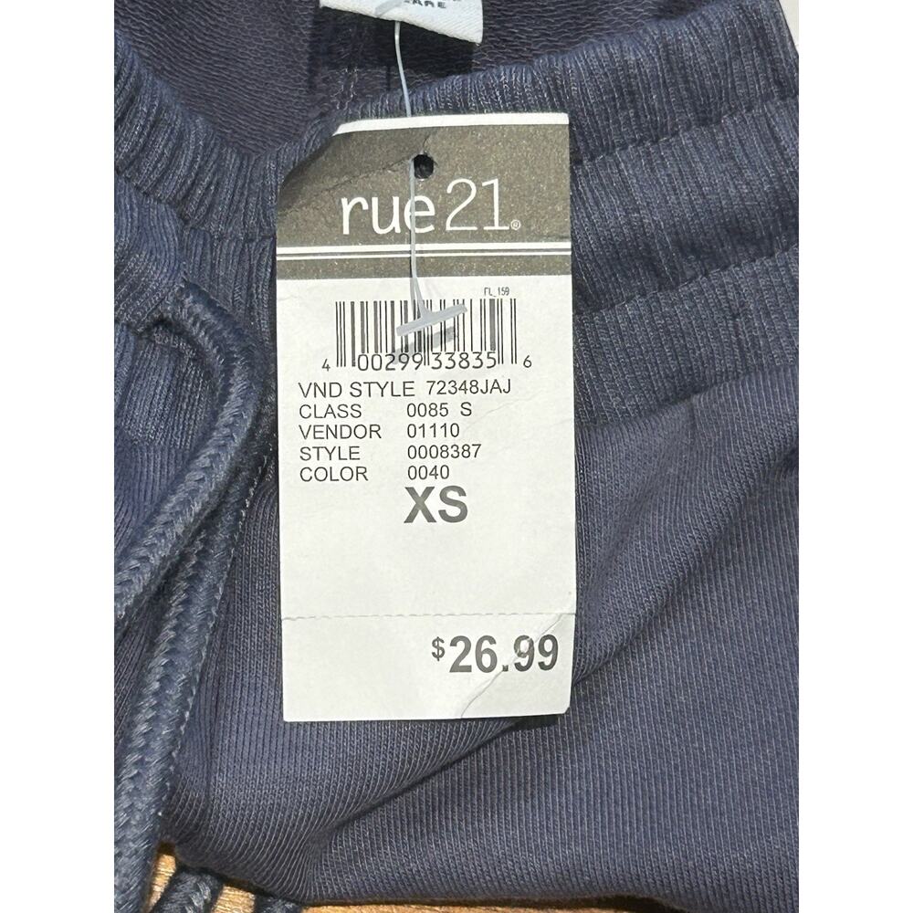 NWT Rue21 Navy Blue Flared Sweatpants Junior's size XS - Picture 5 of 7